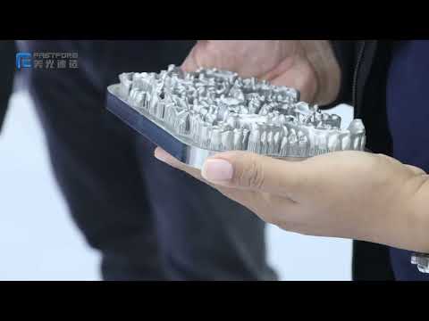 Видео стоматологических каркасов на платформе после 3D-печати металлом